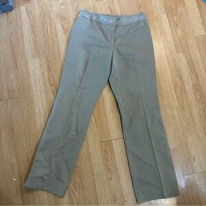 Sigrid Olsen size 6 cotton linen silk business straight leg embroidered pants